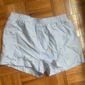 NWT Striped Boxer Shorts with Lemon Embroidery